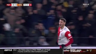 ¡Superó a Suárez! Gol de Santiago Giménez para el 2-1 de Feyenoord vs. Volendam