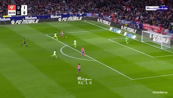 Lewandowski puso el 1-2 del Barcelona frente al Atleti. (Video: BeinSports)