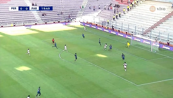 Juan Pablo Goicochea pone el 1-0 de Perú ante Paraguay. (Video: América TV)