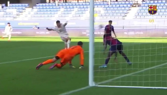 El peruano Felipe Chávez marcó al Barcelona en la Champions League juvenil. (Video: Barca One)