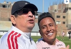 Christian Cueva de paseo en la Videna: el encuentro con Agustín Lozano y el guiño a Mano Menezes
