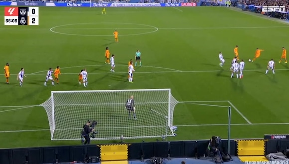 Fede Valverde fue autor del segundo gol del Real Madrid ante Leganés en partido por la fecha 14 de LaLiga, en el Municipal de Butarque. (Video: ESPN)