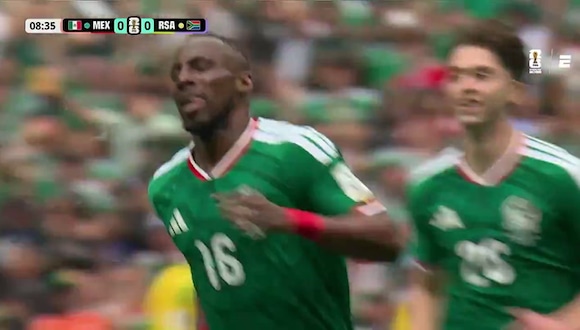 Gol de Julián Quiñones para el 1-0 de México vs. Sudáfrica. (Video: ESPN)