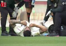 ¡Entre lágrimas! Anderson Santamaría salió lesionado del Universitario vs Melgar