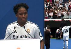 Endrick rompió en llanto al ser presentado como nuevo jugador del Real Madrid