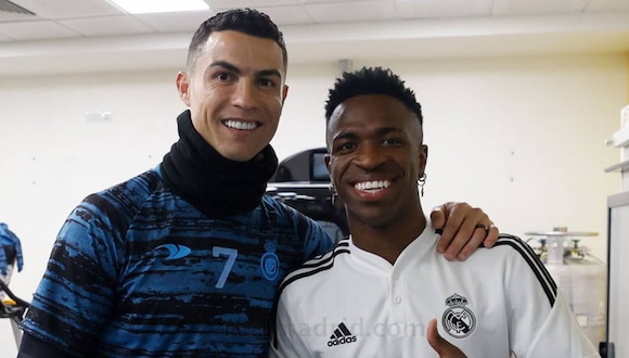 Cristiano Ronaldo y su apoyo a Vinícius Júnior. (Video: Difusión)