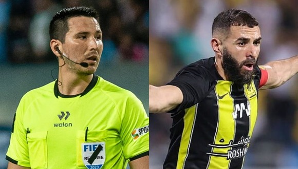 Kevin Ortega se encontró con Karim Benzema al dirigir un partido en Arabia Saudita. (Video: SSC Extra)