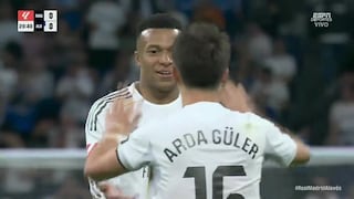 ¡Desde fuera del área! Gol de Kylian Mbappé puso el 1-0 del Real Madrid vs. Alavés
