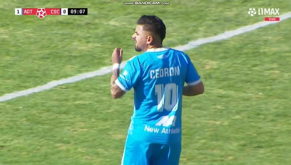 Víctor Cedrón marcó el 1-0 de ADT sobre Sporting Cristal desde el punto penal. (Video: L1 MAX)