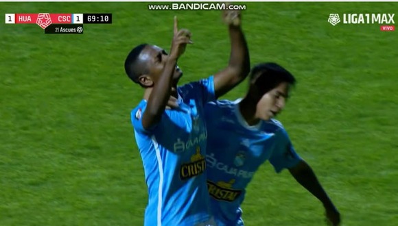 Gol de Ascues en SC vs. Huancayo. (Video: Liga 1 MAX)