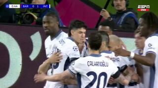 ¡Taco y adentro! Golazo de Thuram para el 0-1 del Barcelona vs. Inter, por Champions League