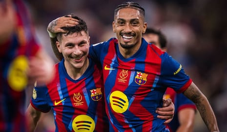 Es una paliza: goles de Roony y Raphinha para el 5-0 de Barcelona vs. Athletic Club