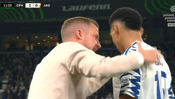 Asistencia de Marcos López en Copenhague. (Video: Polsat Sport Premium)