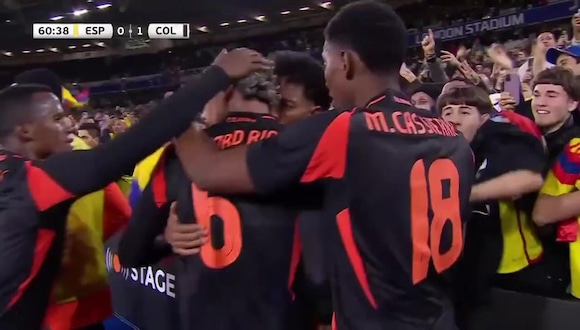 Gol de Daniel Muñoz para el 1-0 de Colombia vs. España. (Video: ESPN)