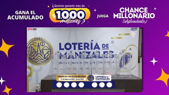 Lotería de Manizales del 13 de marzo