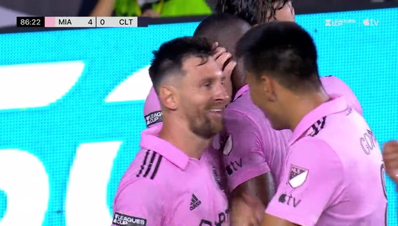 Lionel Messi marcó el 4-0 del Inter Miami sobre Charlotte. (Video: Apple TV)