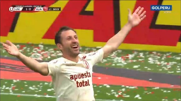 Gol de Calcaterra para el 2-0 de Universitario frente a Sport Huancayo. (Video: GolPeru).