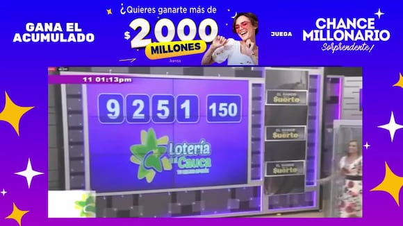 Lotería del Cauca del sábado 14 de octubre. (Vídeo: YouTube).