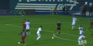 ¡Qué latigazo! Golazo de Sergio Peña en la victoria 4-1 del OFK Beograd