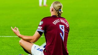 ¿Es humano? El repóker de goles de Erling Haaland con Noruega vs. Moldavia por Eliminatorias