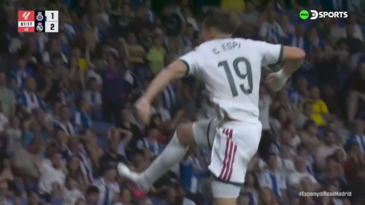¡Golpazo y remontada final! Carlos Espí debutó con gol en el 2-1 del Real Madrid vs. Espanyol