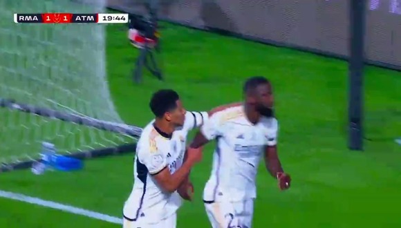 Gol de Antonio Rudiger para el 1-1 del Real Madrid vs. Atlético Madrid por Supercopa de España. (Video: REFF)