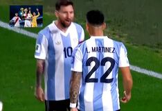 Con asistencia de Lionel Messi: el gol de Lautaro Martínez para el 1-0 de Argentina vs. Perú