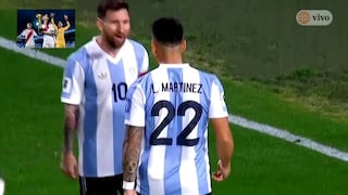 Con asistencia de Lionel Messi: el gol de Lautaro Martínez para el 1-0 de Argentina vs. Perú