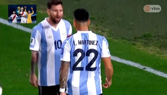 Gol de Lautaro Martínez para el 1-0 de Argentina vs. Perú. (Video: América TV)