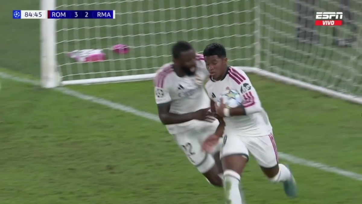 ¡Nunca los den por muertos! Goles de Endrick y Rüdiger para el 4-3 del Real Madrid vs. Roma