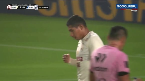 Gol de Edison Flores para el 2-0 de Universitario vs. Mannucci. (Video: GOLPERU)