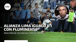 Reacción de los hinchas blanquiazules tras el empate con Fluminense