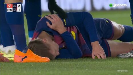 ¡Con todo y lesión! Gol de Dani Olmo puso el 2-1 del Barcelona vs Atlético de Madrid