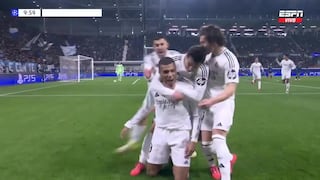Definición exquisita: golazo de Kylian Mbappé para Real Madrid ante Atalanta por Champions
