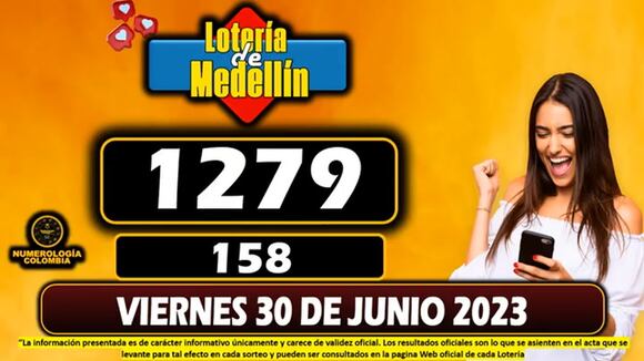 Lotería de Medellín del 30/6