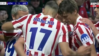 ¡La araña picó! Gol de Julián Álvarez para anotar el 1-1 del Atlético de Madrid ante Arsenal