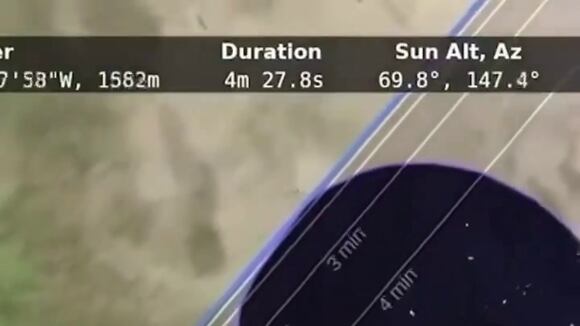 Eclipse Solar Total del 8 de abril 2024 en México: sigue el recorrido en directo (Video: Twitter)