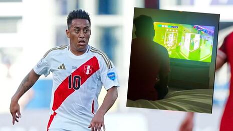 ¡Atento hasta el final! Christian Cueva vio la dura derrota de Perú vs Uruguay