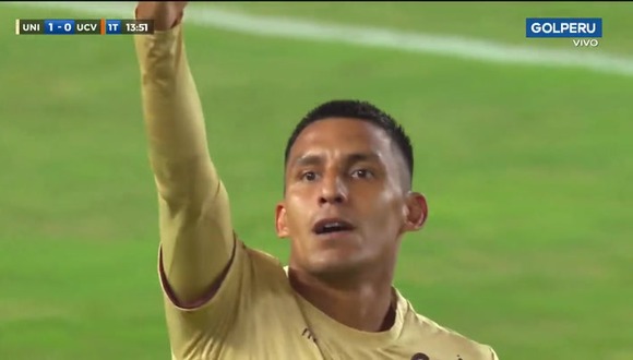 Gol de Alex Valera para el 1-0 de Universitario sobre César Vallejo. (Video: GOLPERU)