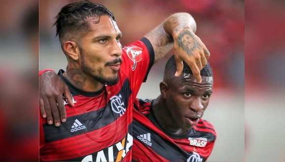 Paolo Guerrero y Vinícius Junior fueron compañeros en el Flamengo. (Foto: Internet / Video: Depor)