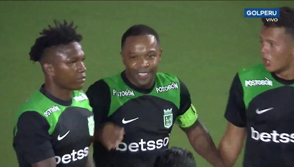 Dorlan Pabón marcó el 1-1 de Atlético Nacional vs. Universitario. (Video: GOLPERU)