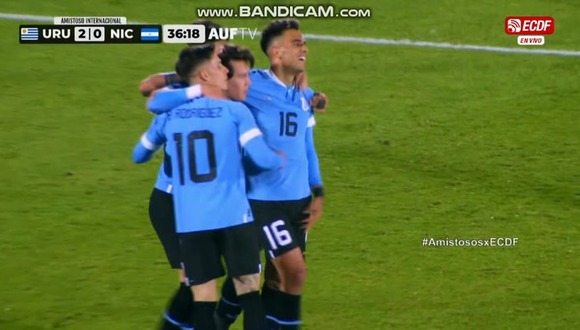 Rodrigo Zalazar anotó el 2-0 de Uruguay vs. Nicaragua. (Video: ECDF)