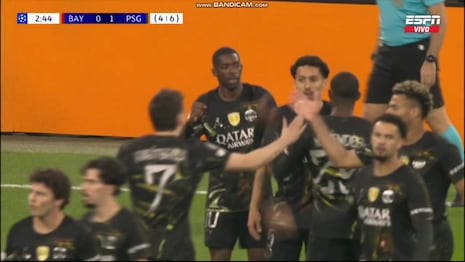 ¡Golazo del PSG vs. Bayern! Dembélé definió a placer para el 1-0 por la Champions League