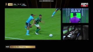 ¡Polémico penal para el gol de Palmeiras! López marcó el 2-1 sobre Sporting Cristal