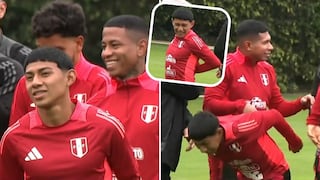 Maxloren Castro recibe ‘apanado’ de bienvenida en la selección peruana