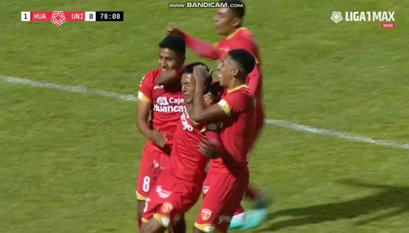 Gol de Marco Huamán para el 1-0 de Sport Huancayo sobre Universitario. (Video: Liga 1 MAX)