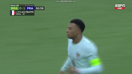 ¡Definición de crack! Golazo de Kylian Mbappé para el 1-0 de Francia vs. Brasil