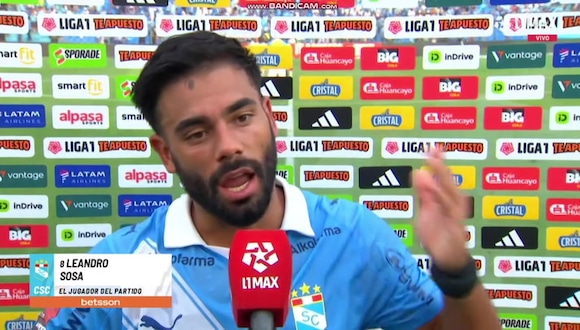 Declaraciones de Leandro Sosa, jugador del partido del Sporting Cristal vs Universitario | VIDEO: L1MAX