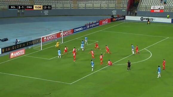 Gol de Ignácio da Silva en el Sporting Cristal vs. Nacional por Copa Libertadores 2023. (Video: ESPN)