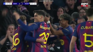 ¡Apareció como ‘9’! Gol de Marc Bernal para el 2-1 del Barcelona vs. Newcastle